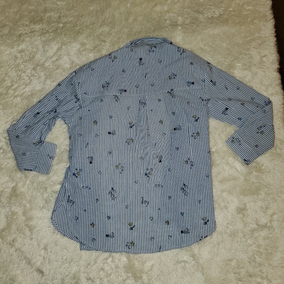 ZARA STRIPED BLOUSE GIRL'S SIZE 9 (EUC) - Picture 2 of 5